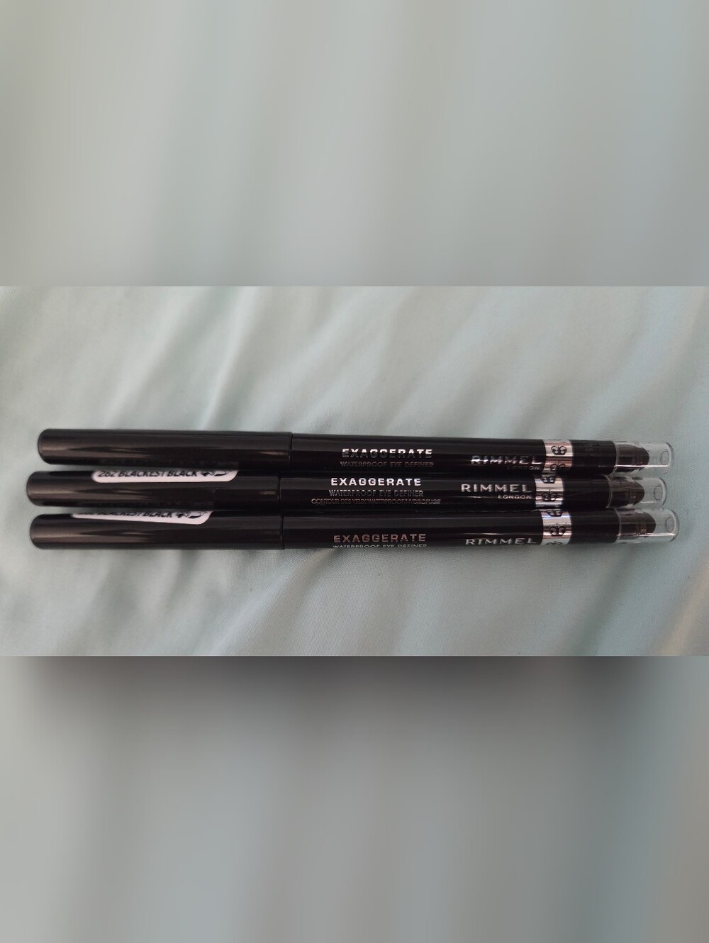 Rimmel London Exaggerate Waterproof Eye Definer - Black 3 Pack